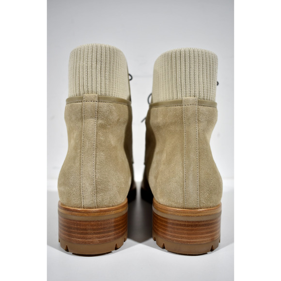 Christian Louboutin Trapman Flat Atlas Beige Suede Combat Lace Up Boot 44.5 11.5 - Picture 11 of 12